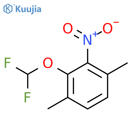 1-Difluoromethoxy-3,6-dimethyl-2-nitrobenzene structure