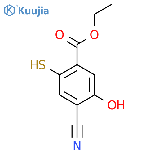 Ethyl 4-cyano-5-hydroxy-2-mercaptobenzoate structure