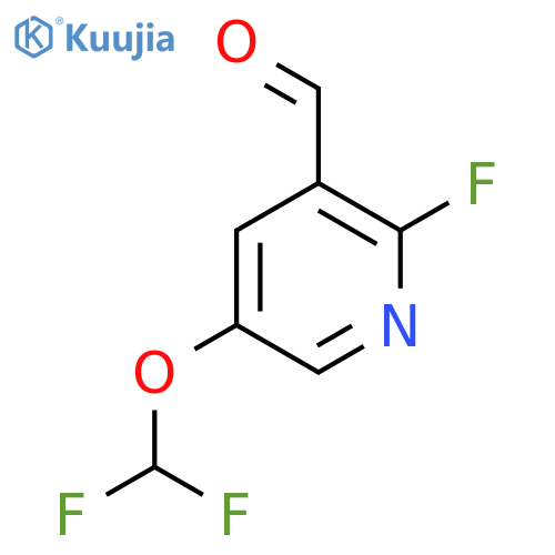 5-Difluoromethoxy-2-fluoro-3-formylpyridine structure