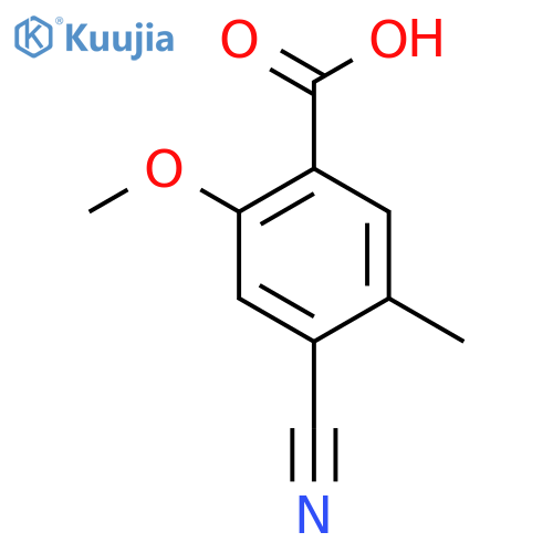 4-Cyano-2-methoxy-5-methylbenzoic acid structure