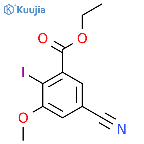 Ethyl 5-cyano-2-iodo-3-methoxybenzoate structure