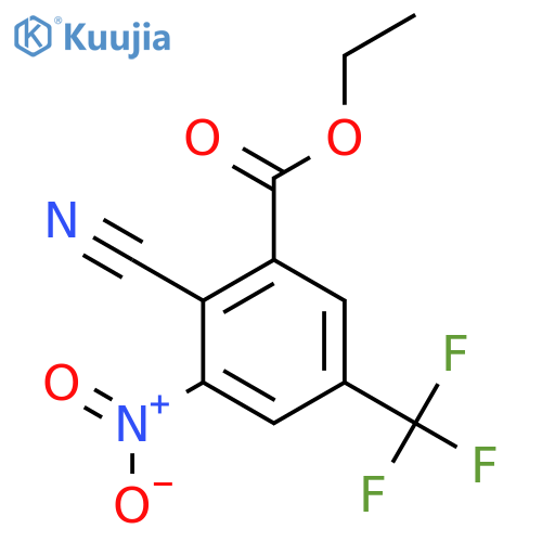 Ethyl 2-cyano-3-nitro-5-(trifluoromethyl)benzoate structure