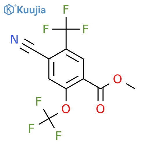 Methyl 4-cyano-2-trifluoromethoxy-5-(trifluoromethyl)benzoate structure