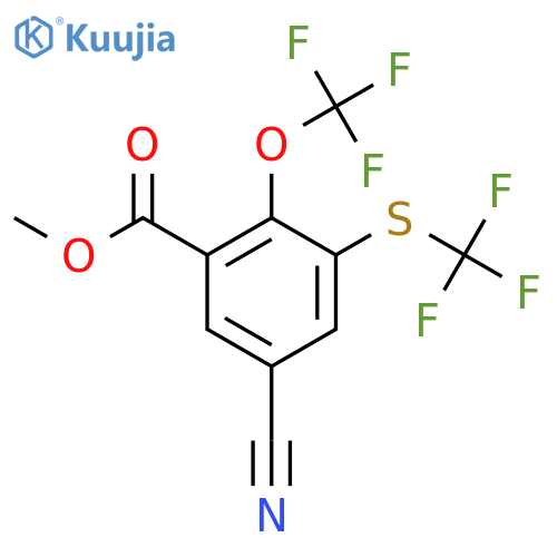 Methyl 5-cyano-2-trifluoromethoxy-3-(trifluoromethylthio)benzoate structure