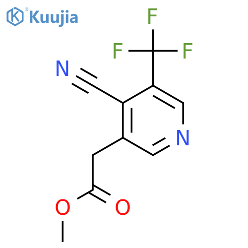 Methyl 4-cyano-3-(trifluoromethyl)pyridine-5-acetate structure