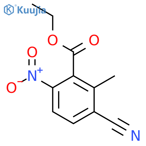 Ethyl 3-cyano-2-methyl-6-nitrobenzoate structure