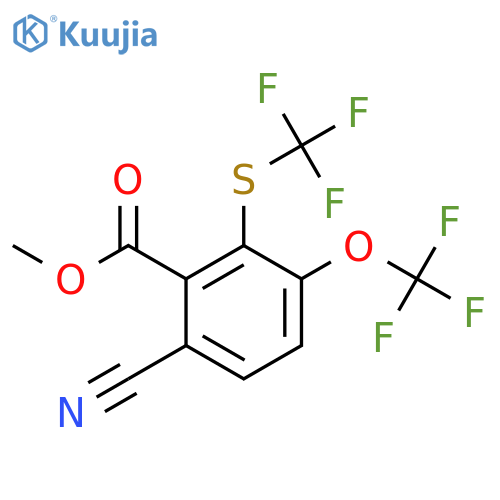 Methyl 6-cyano-3-trifluoromethoxy-2-(trifluoromethylthio)benzoate structure