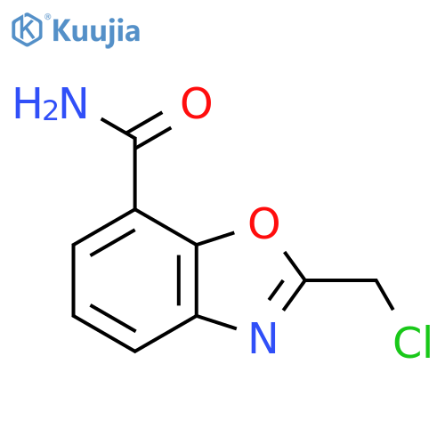 2-(Chloromethyl)benzo[d]oxazole-7-carboxamide structure