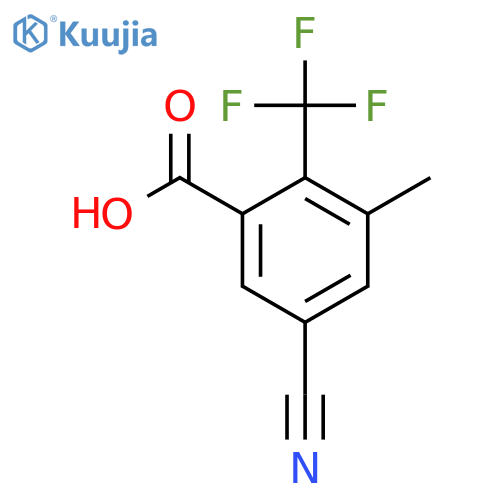 5-Cyano-3-methyl-2-(trifluoromethyl)benzoic acid structure
