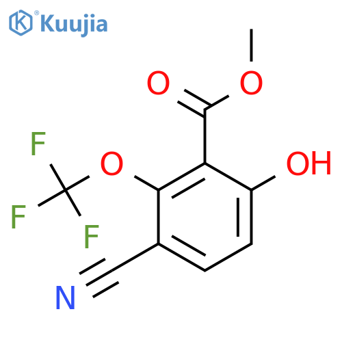 Methyl 3-cyano-6-hydroxy-2-(trifluoromethoxy)benzoate structure