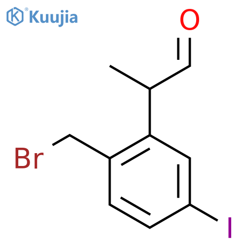 2-(Bromomethyl)-5-iodophenylpropanal structure