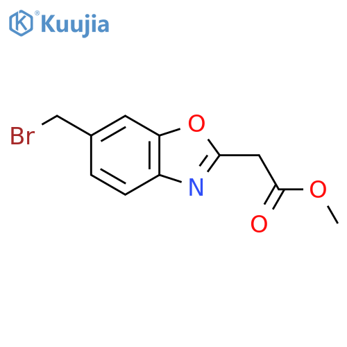 Methyl 6-(bromomethyl)benzo[d]oxazole-2-acetate structure