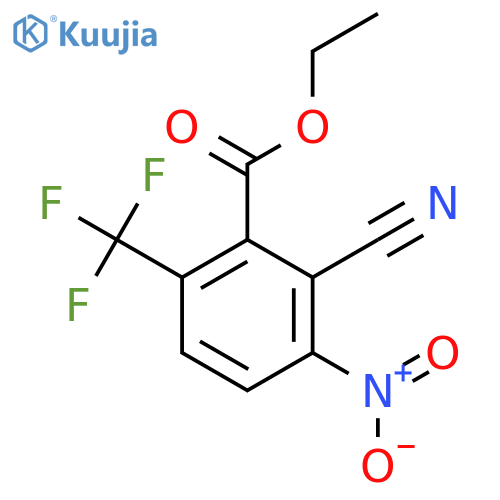 Ethyl 2-cyano-3-nitro-6-(trifluoromethyl)benzoate structure