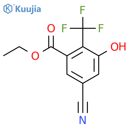 Ethyl 5-cyano-3-hydroxy-2-(trifluoromethyl)benzoate structure