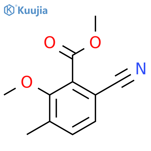 Methyl 6-cyano-2-methoxy-3-methylbenzoate structure