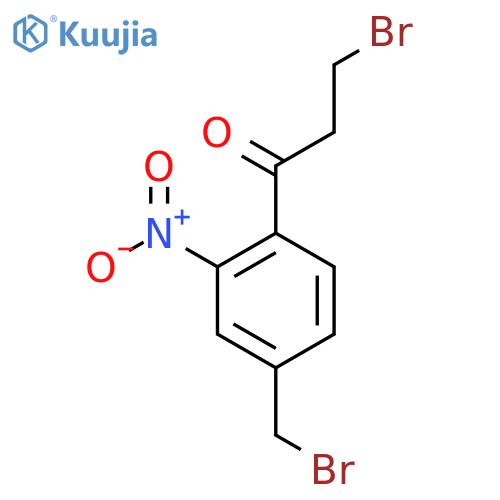 3-Bromo-1-(4-(bromomethyl)-2-nitrophenyl)propan-1-one structure