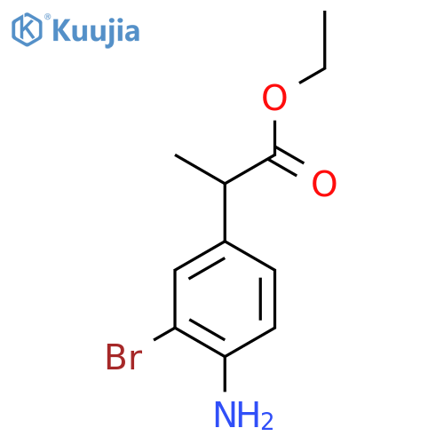 2-(4-Amino-3-bromo-phenyl)-propionic acid ethyl ester structure