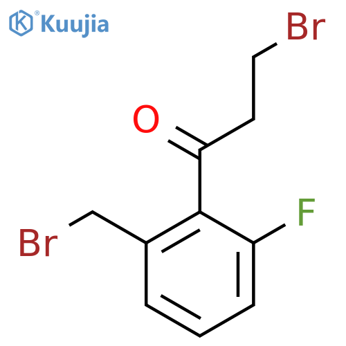 3-Bromo-1-(2-(bromomethyl)-6-fluorophenyl)propan-1-one structure