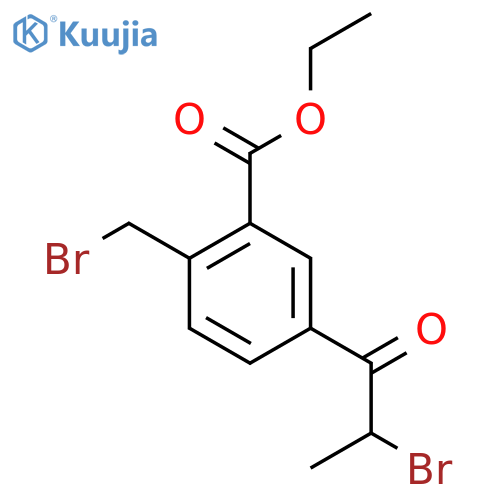 Ethyl 2-(bromomethyl)-5-(2-bromopropanoyl)benzoate structure