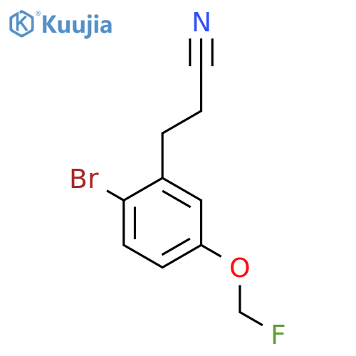 3-(2-Bromo-5-(fluoromethoxy)phenyl)propanenitrile structure