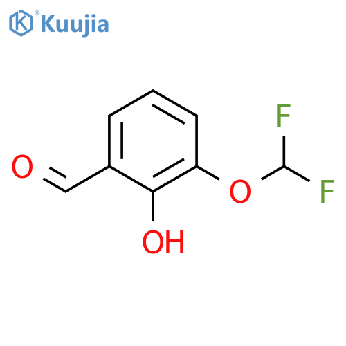 Benzaldehyde, 3-(difluoromethoxy)-2-hydroxy- structure