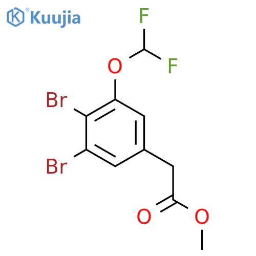 Methyl 3,4-dibromo-5-(difluoromethoxy)phenylacetate structure
