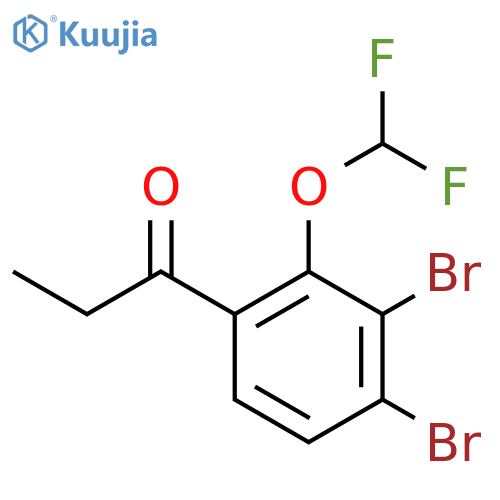 3',4'-Dibromo-2'-(difluoromethoxy)propiophenone structure