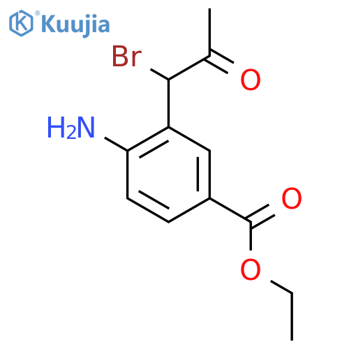 Ethyl 4-amino-3-(1-bromo-2-oxopropyl)benzoate structure
