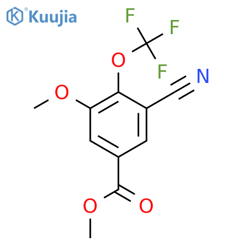 Methyl 3-cyano-5-methoxy-4-(trifluoromethoxy)benzoate structure