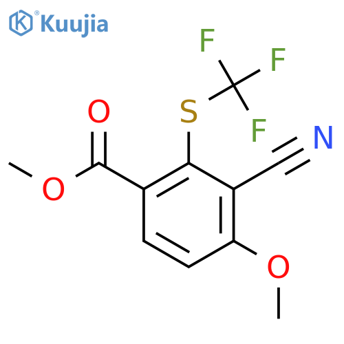 Methyl 3-cyano-4-methoxy-2-(trifluoromethylthio)benzoate structure