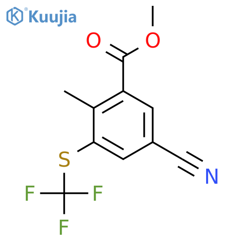 Methyl 5-cyano-2-methyl-3-(trifluoromethylthio)benzoate structure