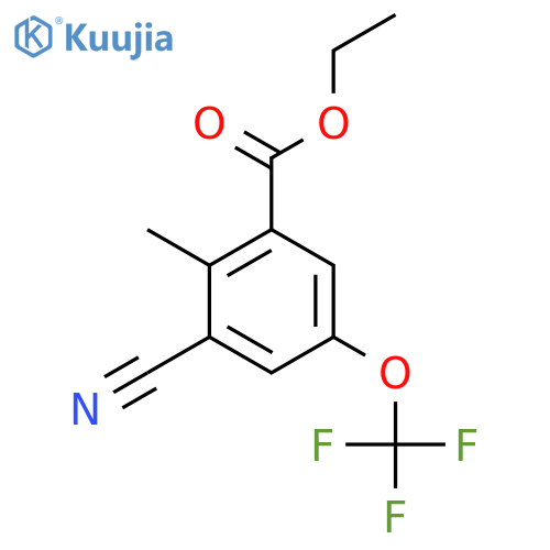 Ethyl 3-cyano-2-methyl-5-(trifluoromethoxy)benzoate structure