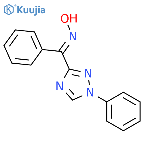 Methanone, phenyl(1-phenyl-1H-1,2,4-triazol-3-yl)-, oxime, (E)- structure