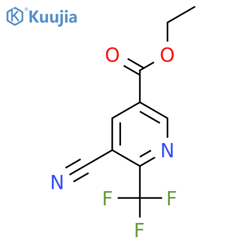 Ethyl 5-cyano-6-(trifluoromethyl)nicotinate structure