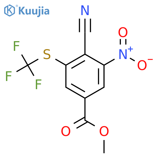 Methyl 4-cyano-3-nitro-5-(trifluoromethylthio)benzoate structure