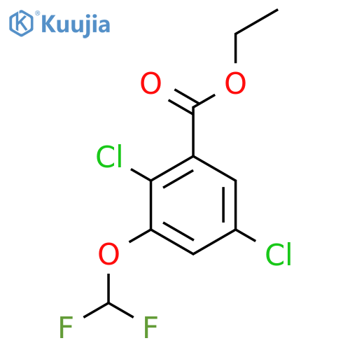 Ethyl 2,5-dichloro-3-(difluoromethoxy)benzoate structure