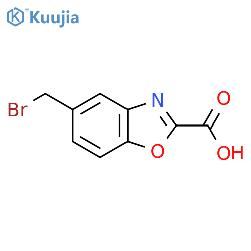 5-(Bromomethyl)benzo[d]oxazole-2-carboxylic acid structure