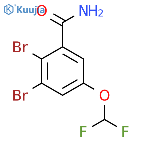 2,3-Dibromo-5-(difluoromethoxy)benzamide structure