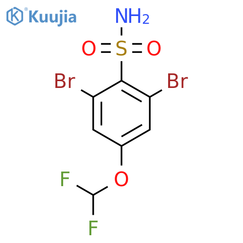 2,6-Dibromo-4-(difluoromethoxy)benzenesulfonamide structure