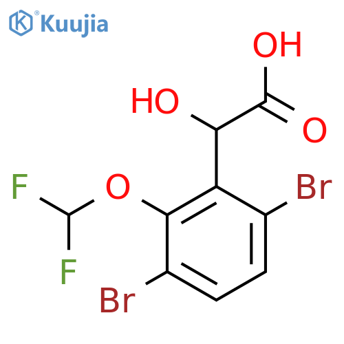 3,6-Dibromo-2-(difluoromethoxy)mandelic acid structure