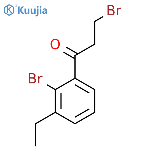 3-Bromo-1-(2-bromo-3-ethylphenyl)propan-1-one structure