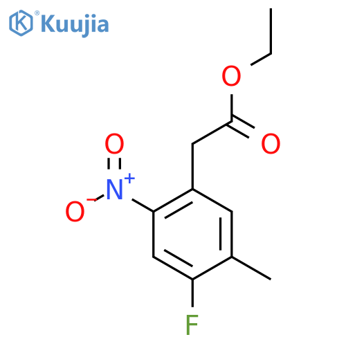 Ethyl 4-fluoro-5-methyl-2-nitrophenylacetate structure