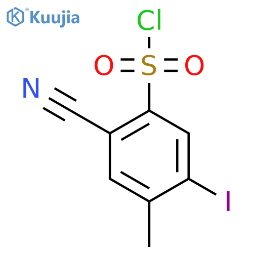 2-Cyano-5-iodo-4-methylbenzenesulfonyl chloride structure