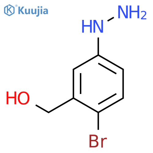 1-(4-Bromo-3-(hydroxymethyl)phenyl)hydrazine structure