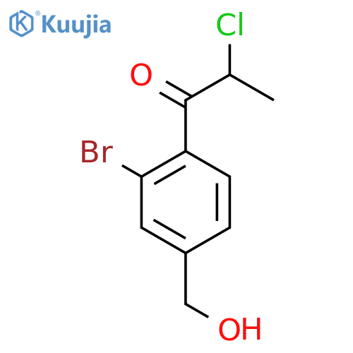 1-(2-Bromo-4-(hydroxymethyl)phenyl)-2-chloropropan-1-one structure