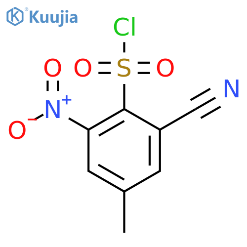 2-Cyano-4-methyl-6-nitrobenzenesulfonyl chloride structure