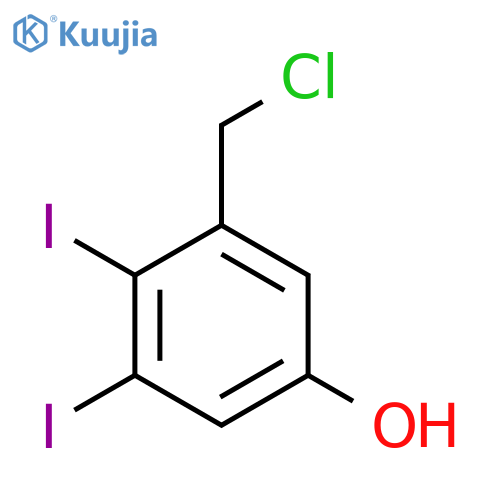 2,3-Diiodo-5-hydroxybenzyl chloride structure