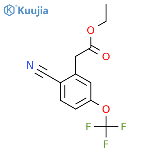 Ethyl 2-cyano-5-(trifluoromethoxy)phenylacetate structure