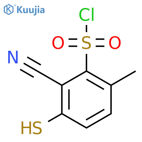 2-Cyano-3-mercapto-6-methylbenzenesulfonyl chloride structure