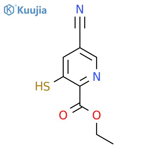 Ethyl 5-cyano-3-mercaptopicolinate structure